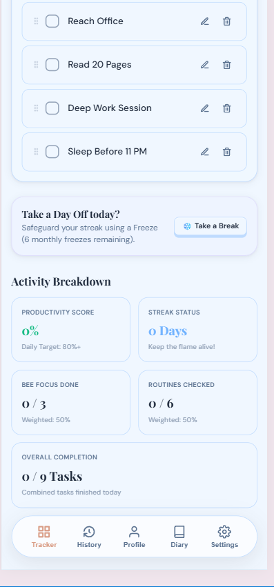 HoneyTrack tasks